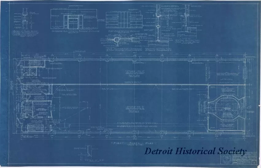 Blueprint - One Story Store Building to be Erected at 14533-14539 Woodward Ave.