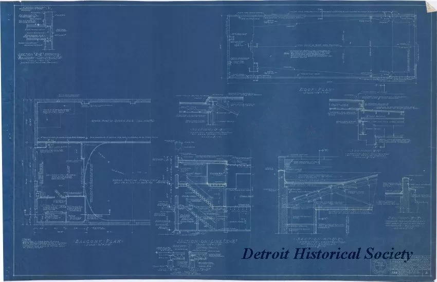 Blueprint - One Story Store Building to be Erected at 14533-14539 Woodward Ave.