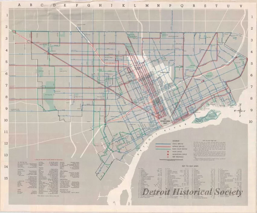 Map - Department of Street Railways Service Map