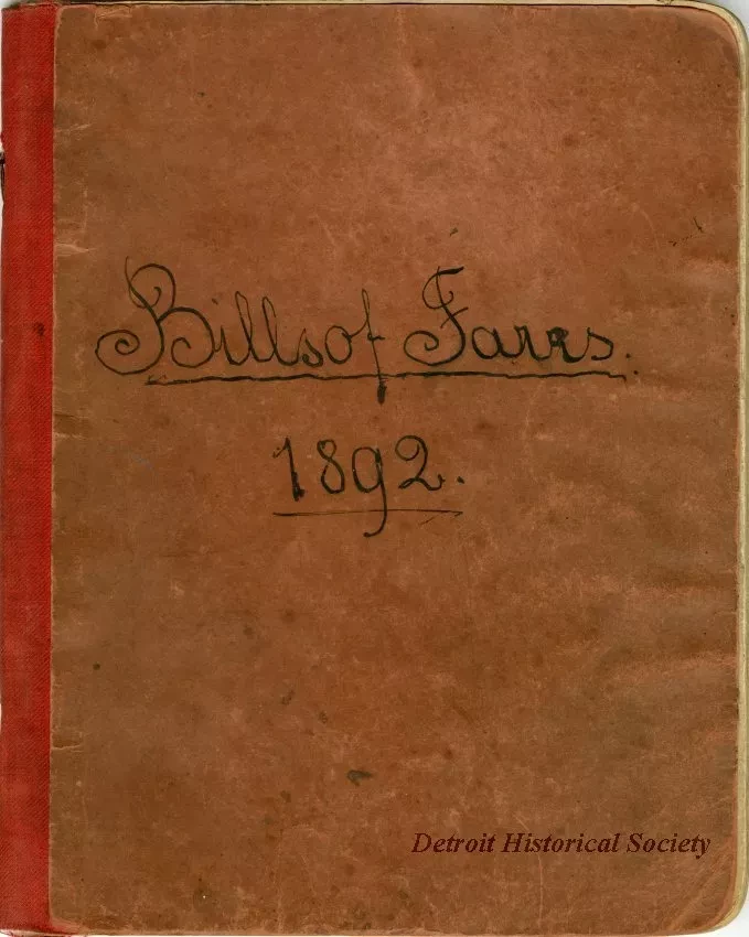 Book, Composition - Bill of Fares, 1892