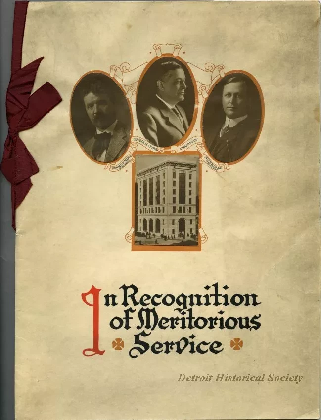 Menu - In Recognition of Meritorious Service