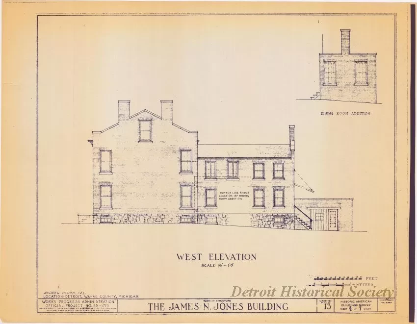 Blueprint - The James N. Jones Building [Moross House]