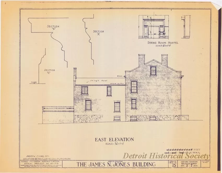 Blueprint - The James N. Jones Building [Moross House]