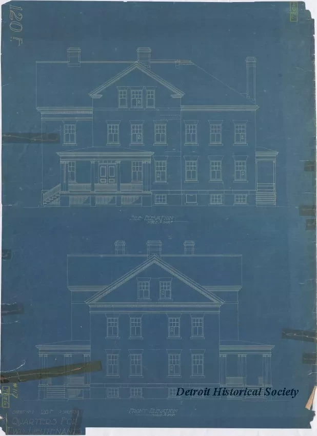 Blueprint - Quarters for Two Lieutenants [Building No. 117]