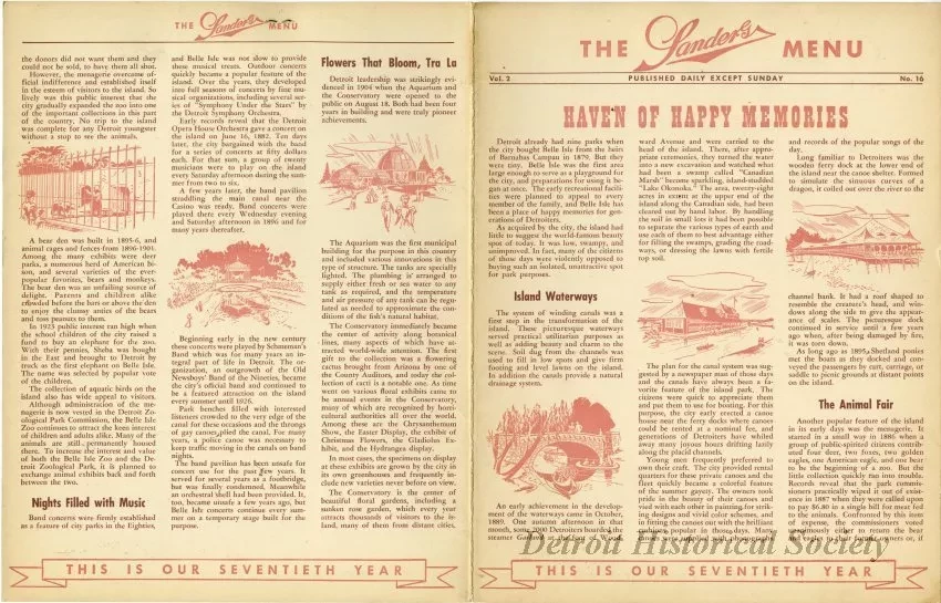 Menu - The Sanders Menu, Vol. 2, No. 16