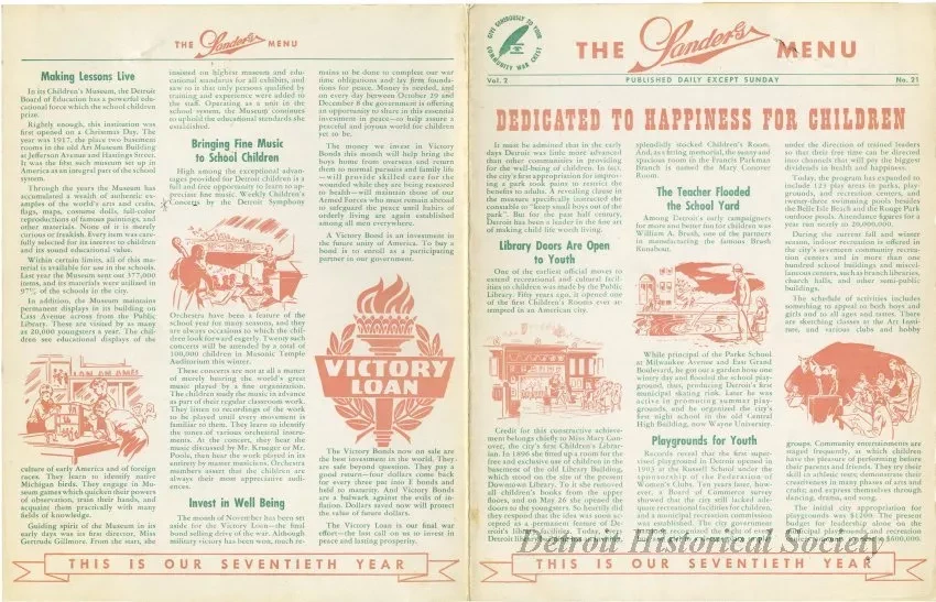 Menu - The Sanders Menu, Vol. 2, No. 21