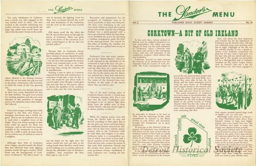 Menu - The Sanders Menu, Vol. 3, No. 14