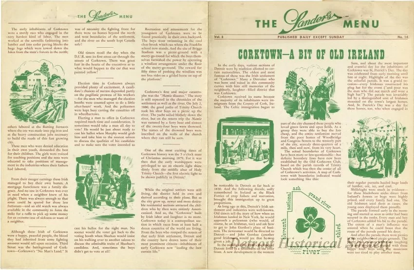 Menu - The Sanders Menu, Vol. 3, No. 14