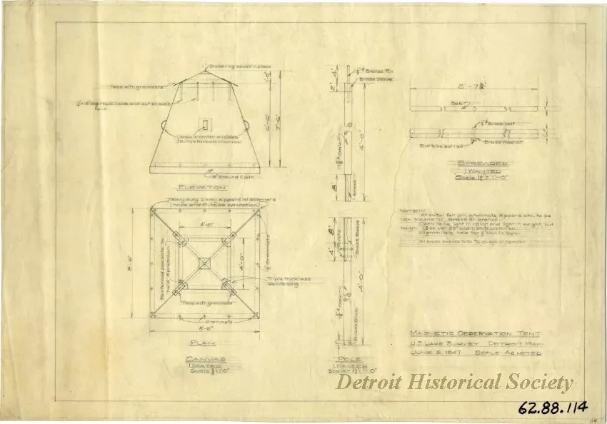 Drawing, Technical - Magnetic Observation Tent