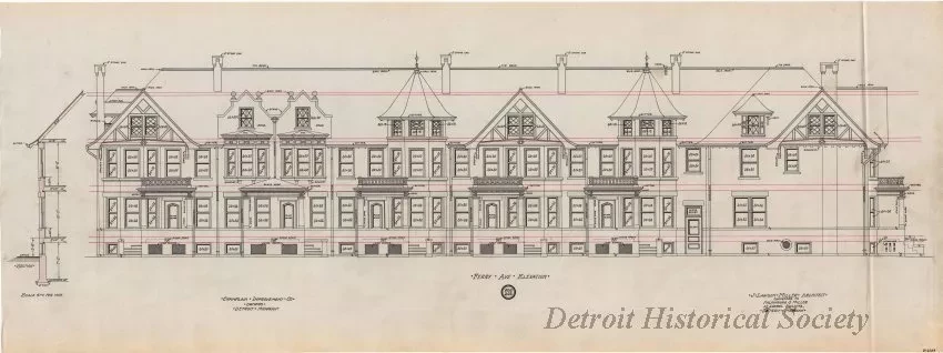 Drawing, Architectural - Ferry Avenue Elevation