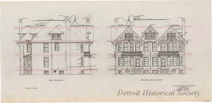 Drawing, Architectural - Woodward Avenue Elevation
