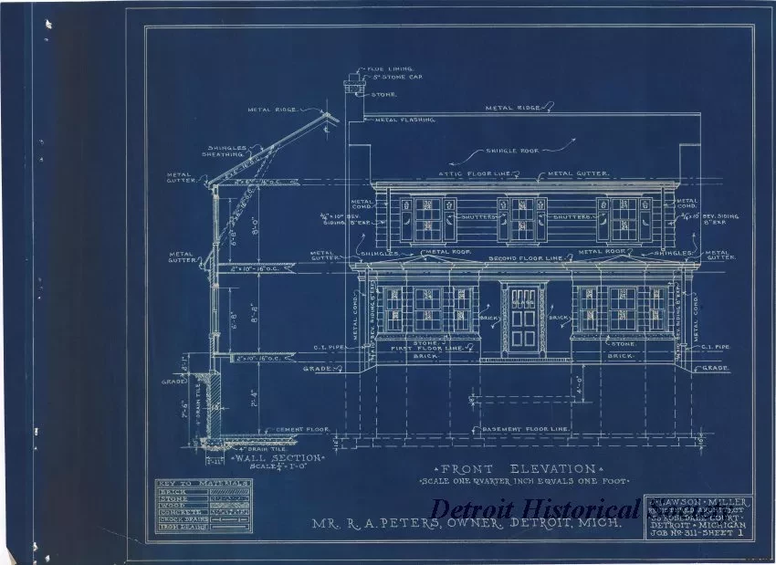 Blueprint - Front Elevation