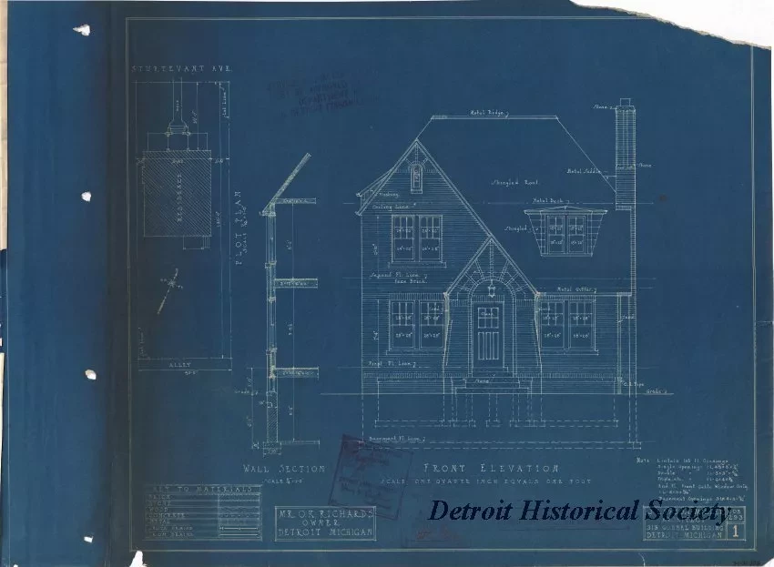 Blueprint - Front Elevation