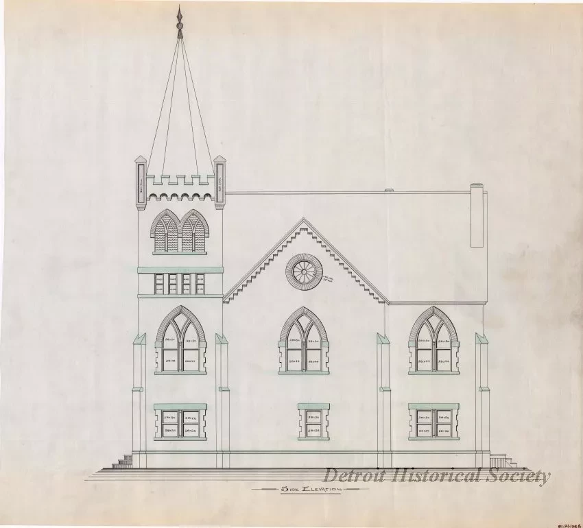 Drawing, Architectural - Front Elevation, Side Elevation