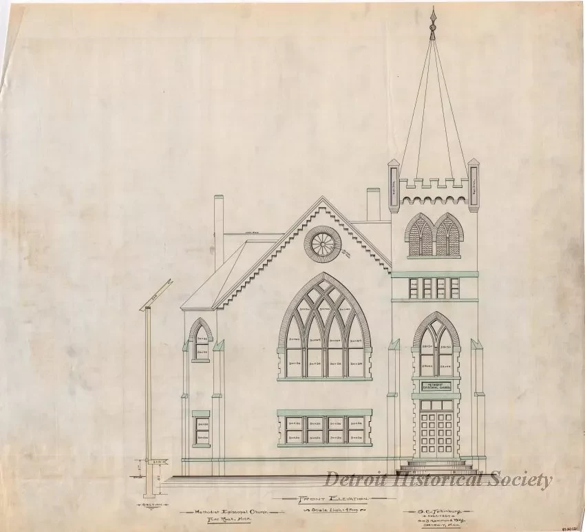 Drawing, Architectural - Front Elevation, Side Elevation