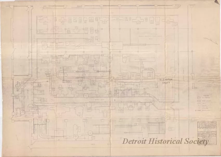 Blueprint - Hupp Motor Car Corporation, Detroit, Michigan - 
Plant Layout