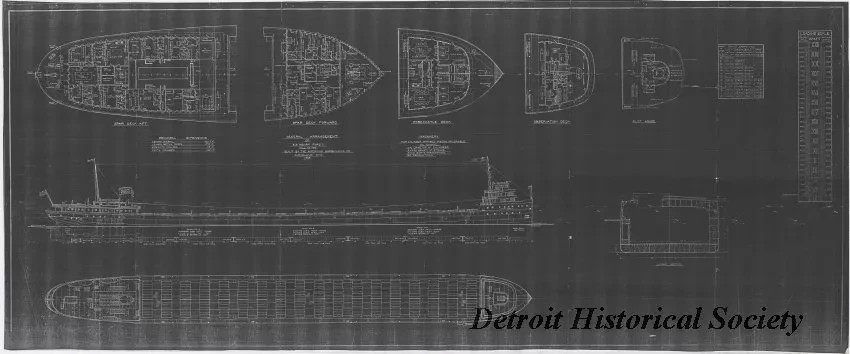 Photocopy - General Arrangement of S.S. Henry Ford II