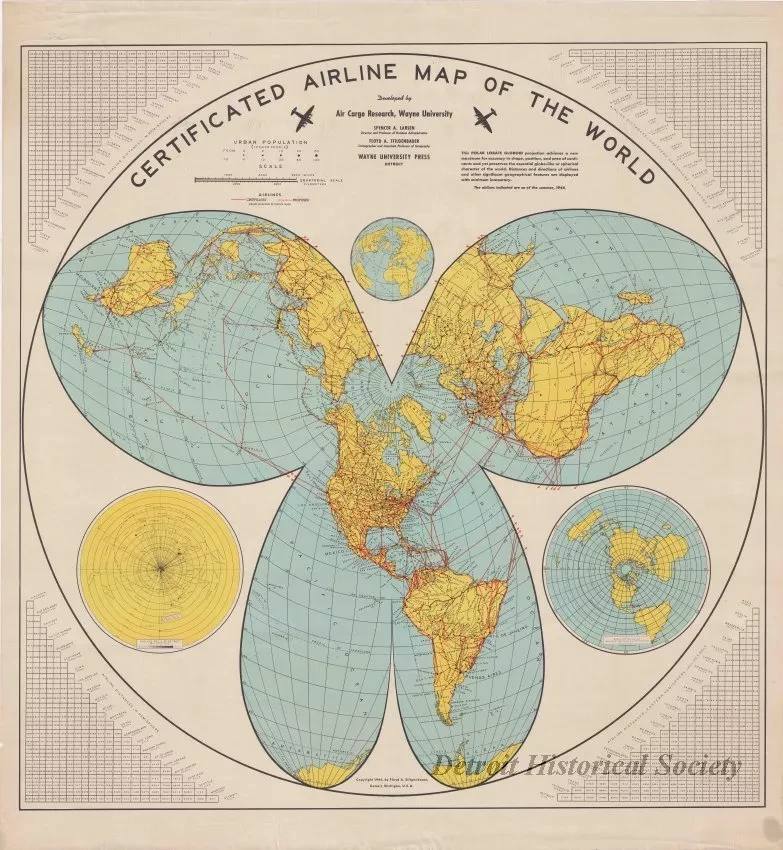 Map - Certificated Airline Map of the World