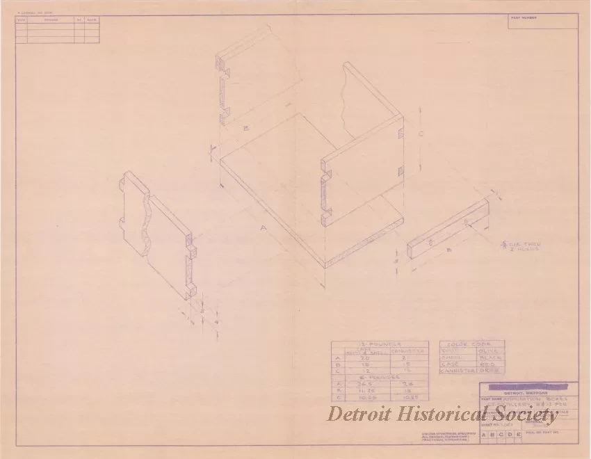 Blueprint - Ammunition Boxes - Lt. Artillery, 6 & 12 Pdr.