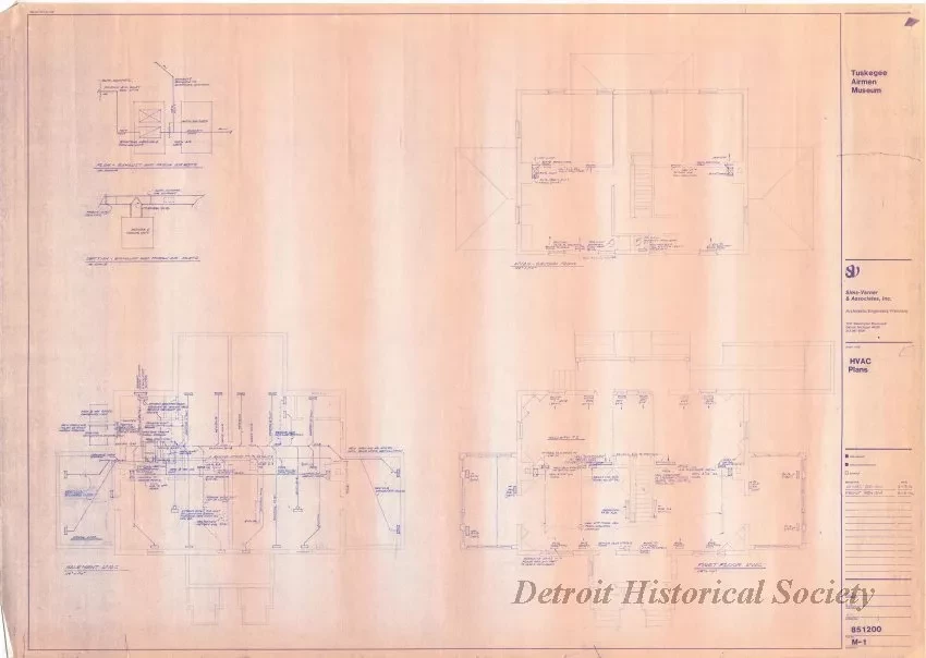 Blueprint - Tuskegee Airmen Museum - HVAC Plans
[Building No. 210]