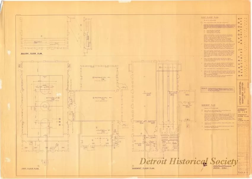 Blueprint - Detroit Residential Manpower Center, Fort Wayne
[Building No 312]