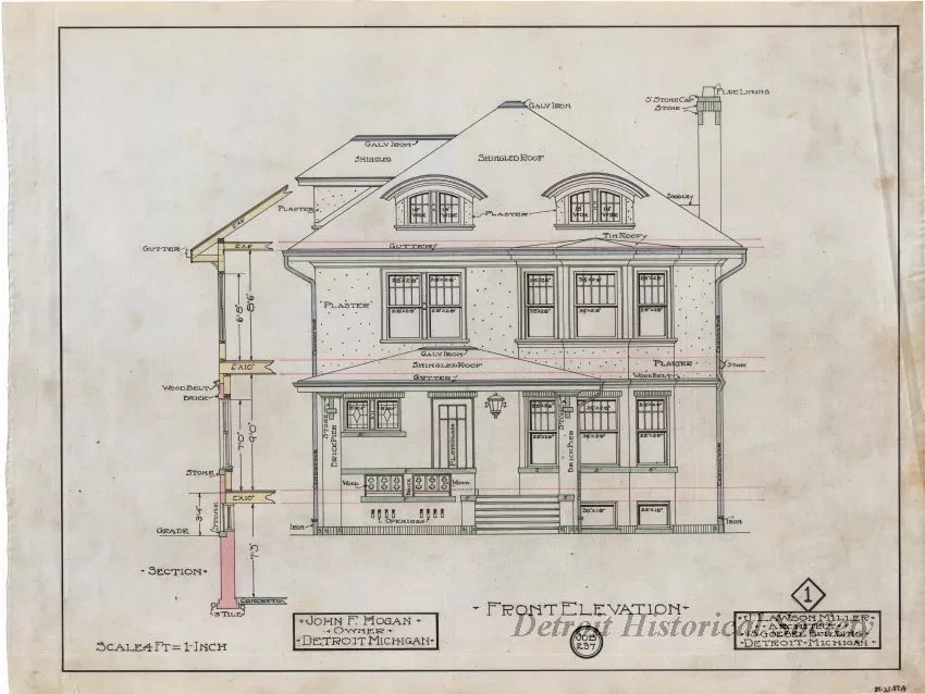 Drawing, Architectural - Front Elevation