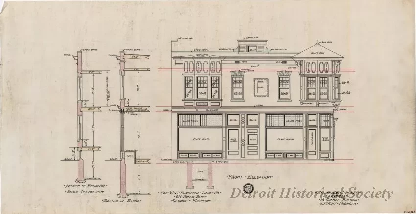 Drawing, Architectural - Front Elevation,
Street Side Elevation