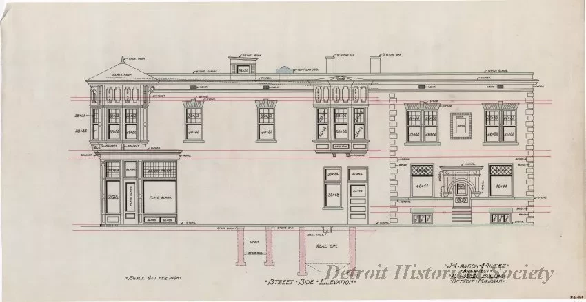 Drawing, Architectural - Front Elevation,
Street Side Elevation