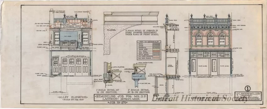Drawing, Architectural - Remodeling Job for Mr. S. P. Lachman