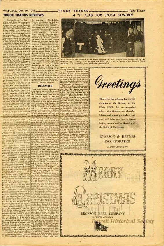 Newspaper - Truck Tracks