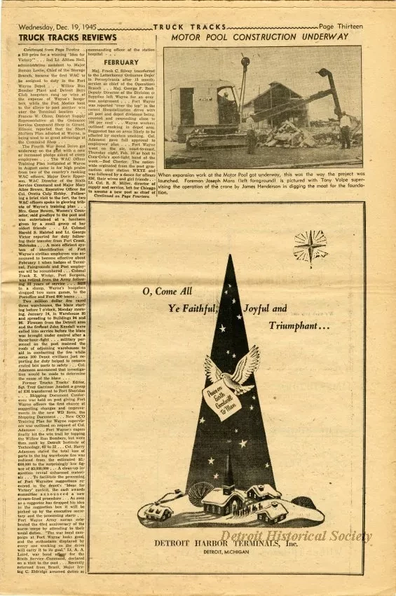 Newspaper - Truck Tracks