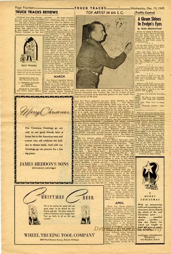 Newspaper - Truck Tracks