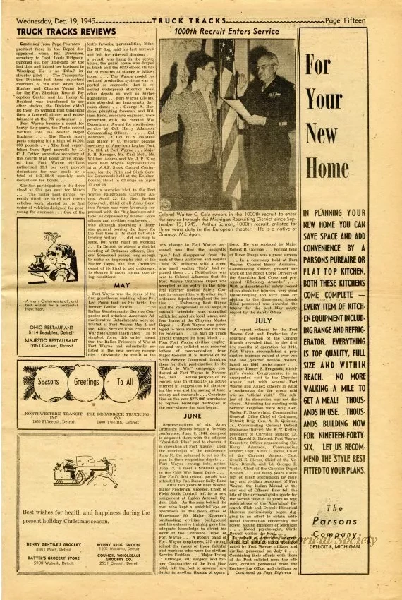 Newspaper - Truck Tracks