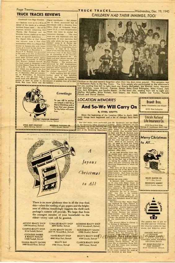 Newspaper - Truck Tracks