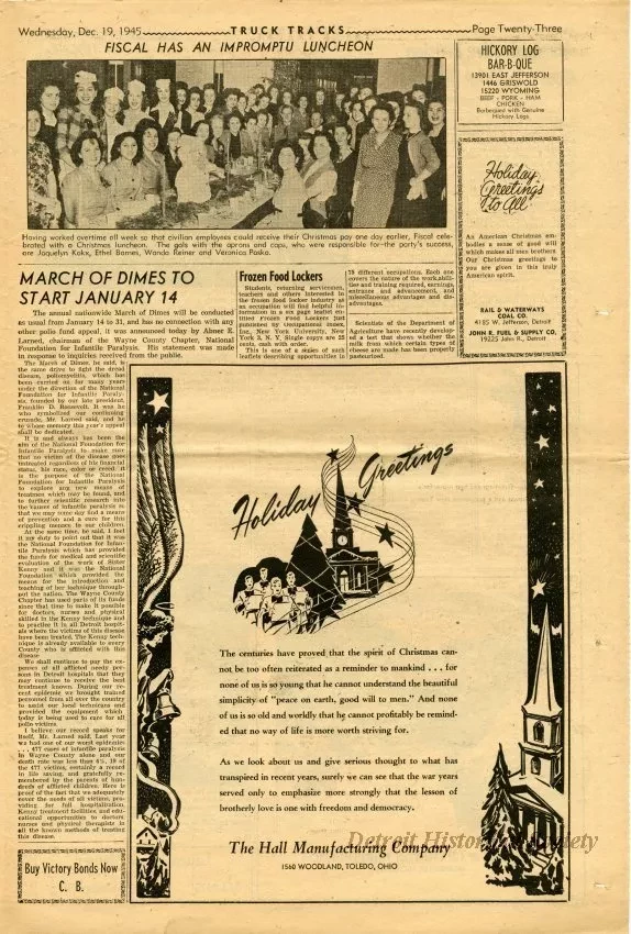 Newspaper - Truck Tracks