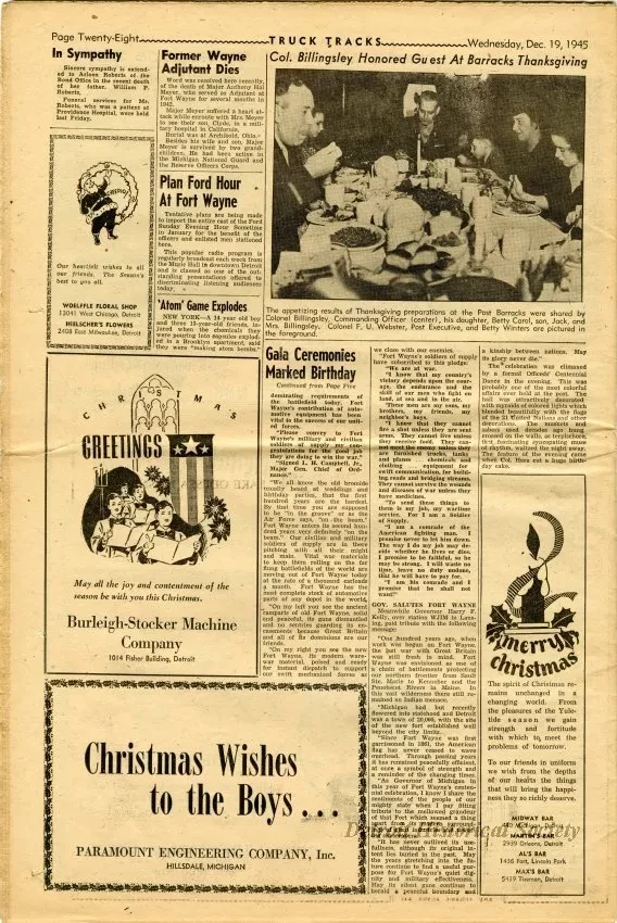 Newspaper - Truck Tracks