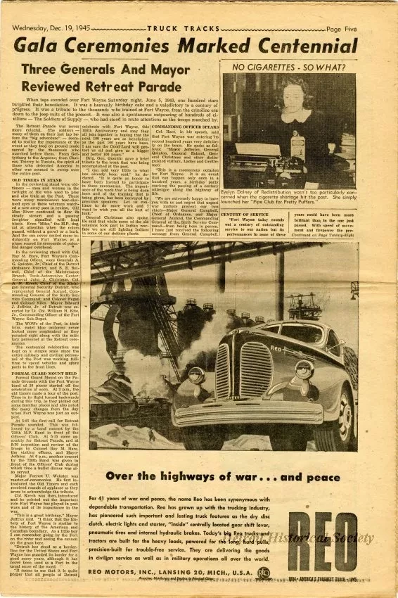 Newspaper - Truck Tracks