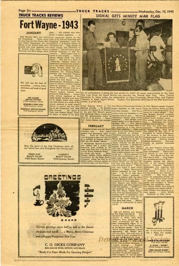 Newspaper - Truck Tracks