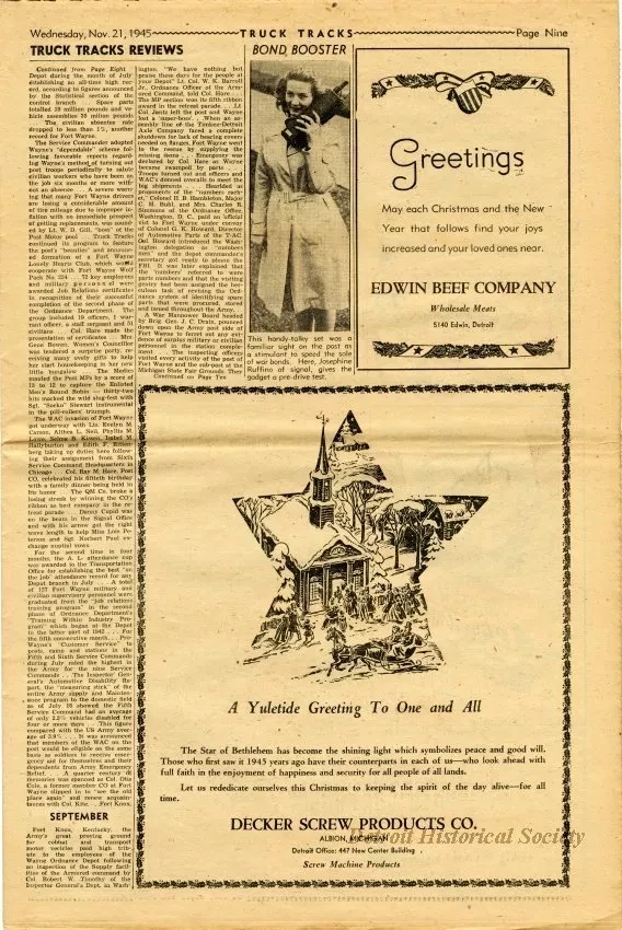 Newspaper - Truck Tracks