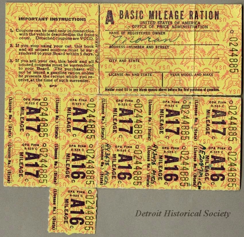Coupon, Ration - A Basic Mileage Ration