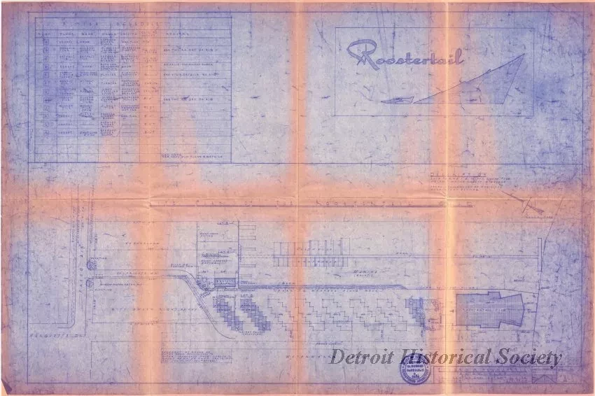 Blueprint - Site Plan of the Roostertail Club