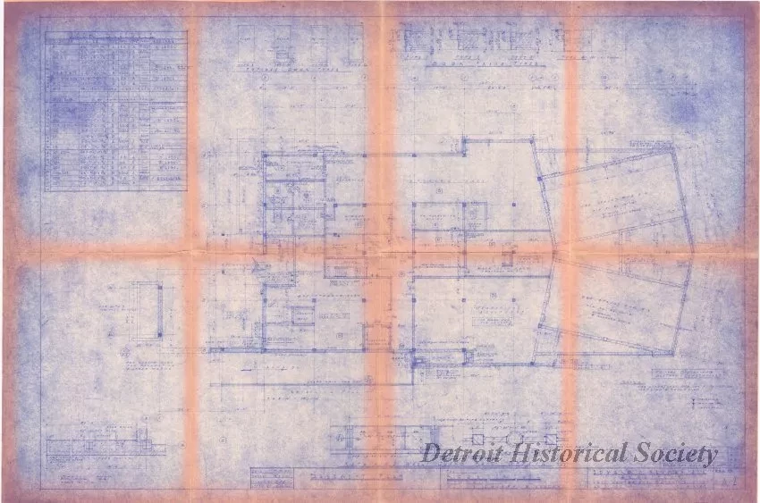 Blueprint - Basement Plan,
The Roostertail, Detroit, Wayne County, Michigan