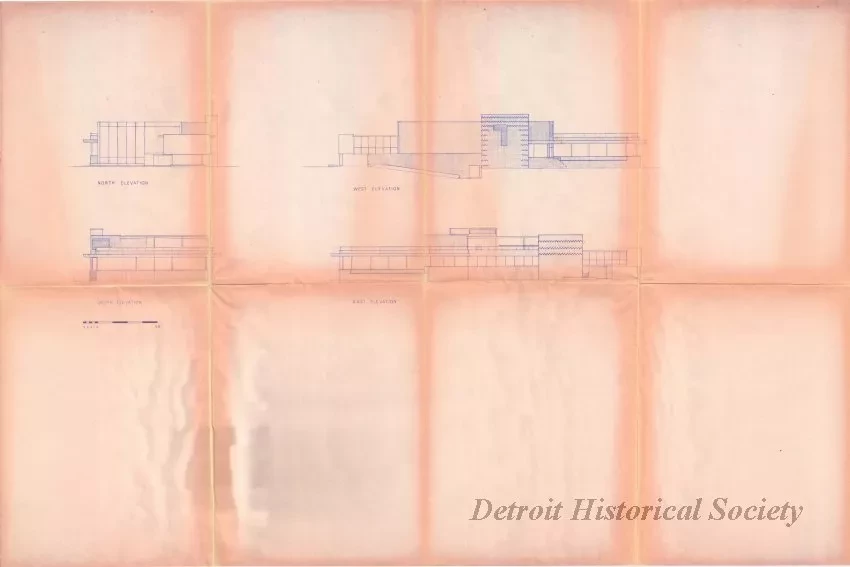 Blueprint - North, South, West, East Elevations
