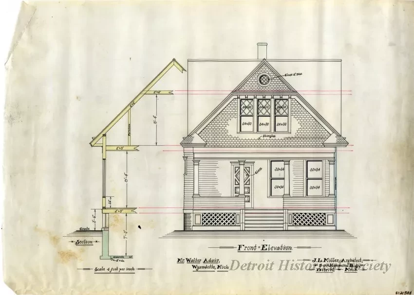 Drawing, Architectural - Front Elevation