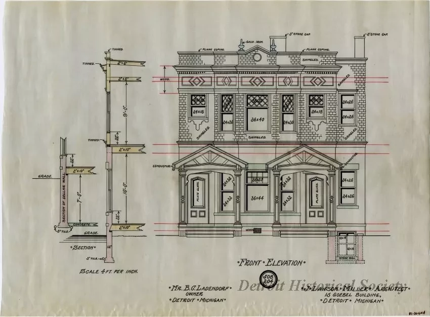 Drawing, Architectural - Front Elevation