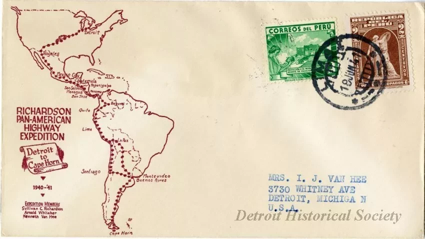 Envelope - Envelope from Richardson Pan-American Highway Expedition