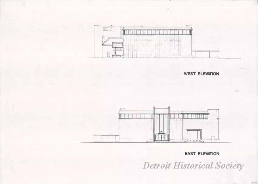 Drawing, Architectural - West Elevation,
East Elevation
