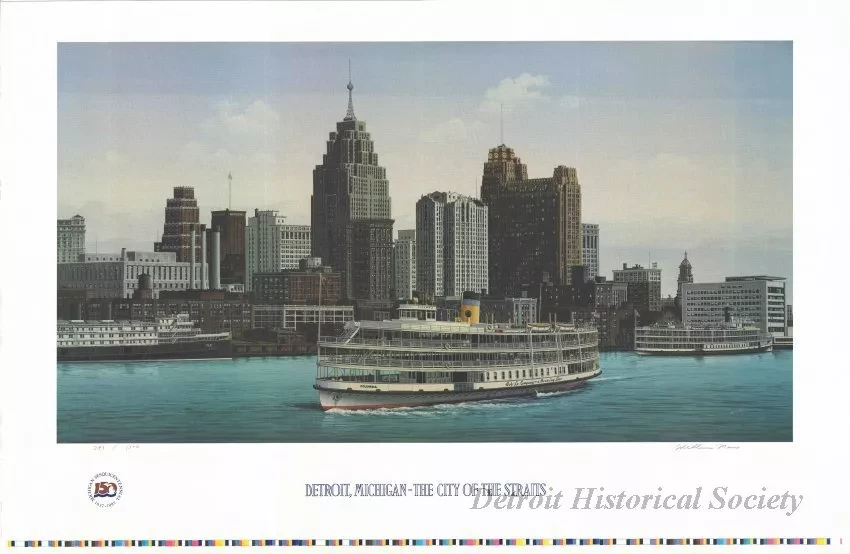 Print - Detroit, Michigan - The City of the Straits