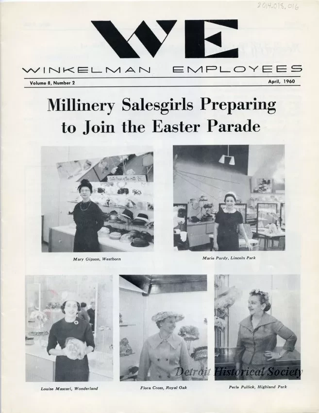 Newsletter - WE Winkelman Employees, vol. 8, no. 2
April, 1960
