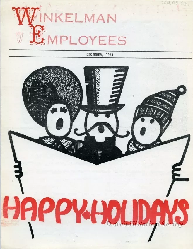 Newsletter - WE Winkelman Employees
December, 1971